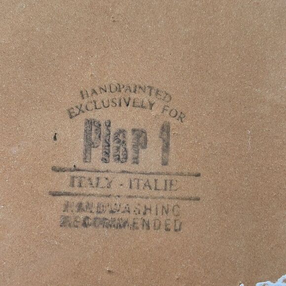 Pier One Hand Painted Large Circular Serving Dish (Made in Italy) - Picture 3 of 16